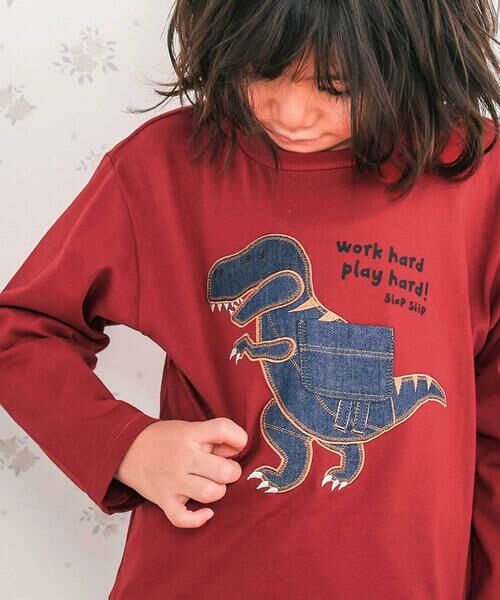 SLAP SLIP / スラップ スリップ Tシャツ | 恐竜ロボットモチーフポケット付きTシャツ(80~130cm) | 詳細2