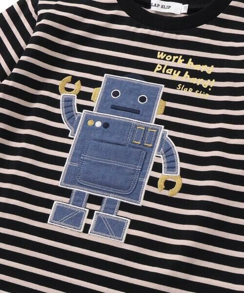 SLAP SLIP / スラップ スリップ Tシャツ | 恐竜ロボットモチーフポケット付きTシャツ(80~130cm) | 詳細12