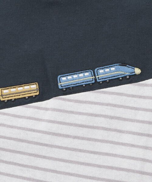 SLAP SLIP / スラップ スリップ Tシャツ | はたらくくるま電車ぐんぐんのぼるよ切り替えTシャツ(80~130cm) | 詳細4