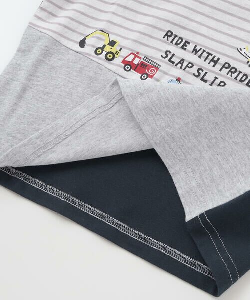 SLAP SLIP / スラップ スリップ Tシャツ | はたらくくるま電車ぐんぐんのぼるよ切り替えTシャツ(80~130cm) | 詳細7