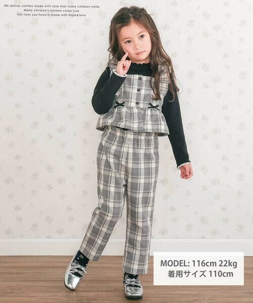 SLAP SLIP / スラップ スリップ Tシャツ | パフスリーブフリルモックネックTシャツ(80~130cm) | 詳細3