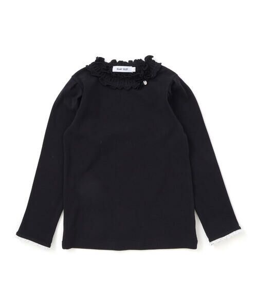 SLAP SLIP / スラップ スリップ Tシャツ | パフスリーブフリルモックネックTシャツ(80~130cm) | 詳細4
