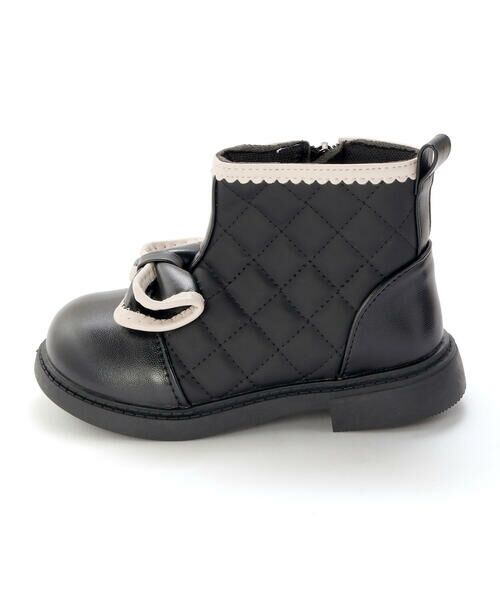SLAP SLIP / スラップ スリップ ブーツ（ショート丈） | リボン付きキルティングバイカラーブーツ(14~17cm) | 詳細6