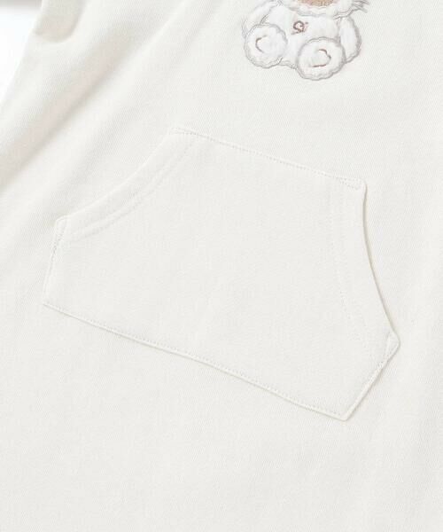 SLAP SLIP / スラップ スリップ ミニ丈・ひざ丈ワンピース | ウサギネコアニマルふわふわパッチ刺しゅう袖切り替えフーディーワンピース(80~130cm) | 詳細6