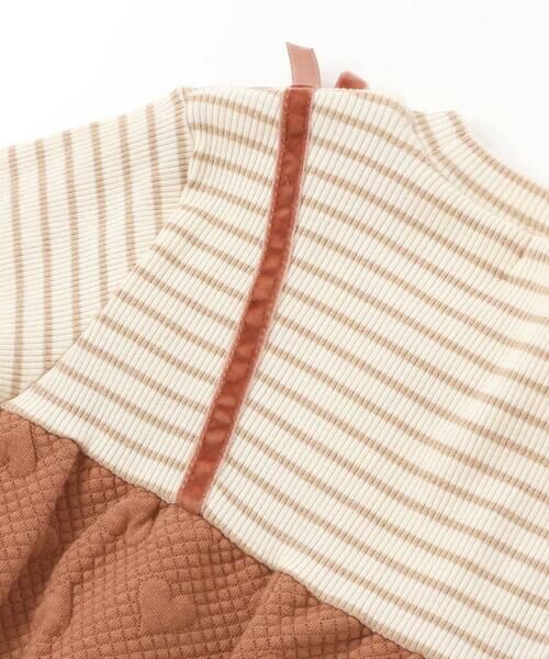 SLAP SLIP / スラップ スリップ ミニ丈・ひざ丈ワンピース | ハート音符刺しゅうポコポコキルトドッキングワンピース(80~130cm) | 詳細10