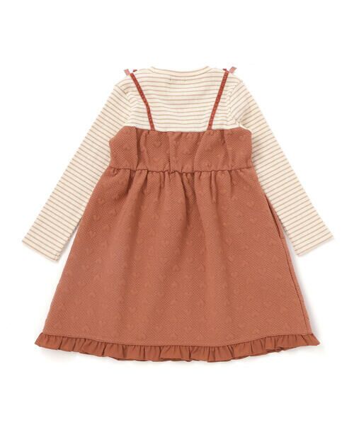 SLAP SLIP / スラップ スリップ ミニ丈・ひざ丈ワンピース | ハート音符刺しゅうポコポコキルトドッキングワンピース(80~130cm) | 詳細7