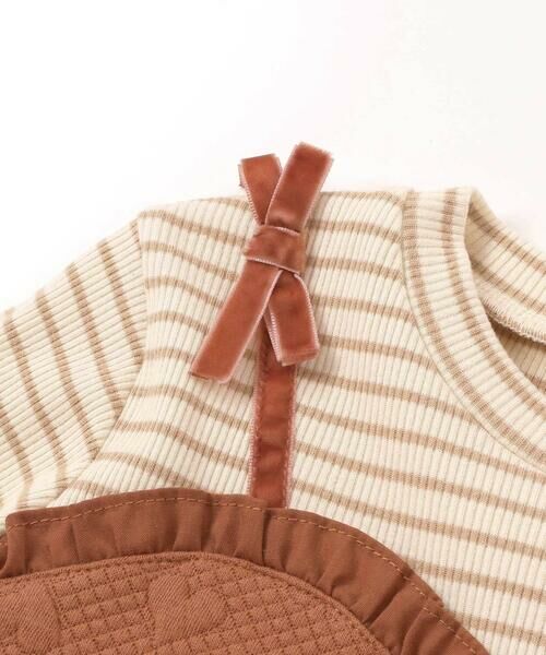 SLAP SLIP / スラップ スリップ ミニ丈・ひざ丈ワンピース | ハート音符刺しゅうポコポコキルトドッキングワンピース(80~130cm) | 詳細9