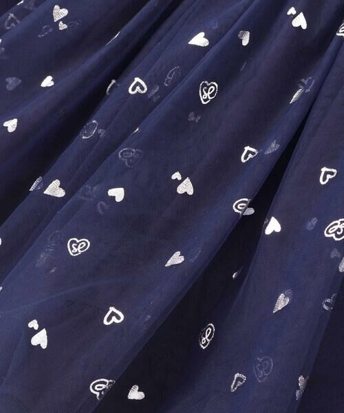 SLAP SLIP / スラップ スリップ ミニ丈・ひざ丈ワンピース | ニット×チュールハートたっぷり切替ワンピース(80~130cm) | 詳細13