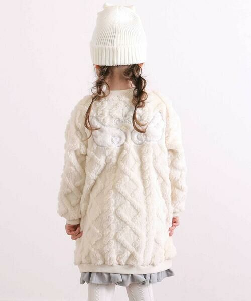 SLAP SLIP / スラップ スリップ ミニ丈・ひざ丈ワンピース | 【お揃い】天使の羽もこもこケーブルボアワンピース(80~130cm) | 詳細3