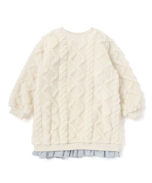 SLAP SLIP / スラップ スリップ ミニ丈・ひざ丈ワンピース | 【お揃い】天使の羽もこもこケーブルボアワンピース(80~130cm) | 詳細5