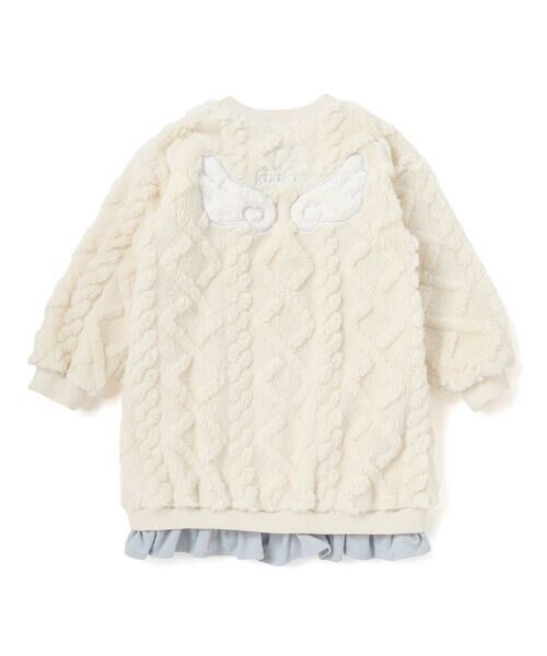 SLAP SLIP / スラップ スリップ ミニ丈・ひざ丈ワンピース | 【お揃い】天使の羽もこもこケーブルボアワンピース(80~130cm) | 詳細6