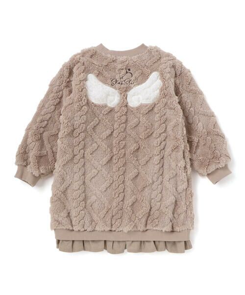 SLAP SLIP / スラップ スリップ ミニ丈・ひざ丈ワンピース | 【お揃い】天使の羽もこもこケーブルボアワンピース(80~130cm) | 詳細9