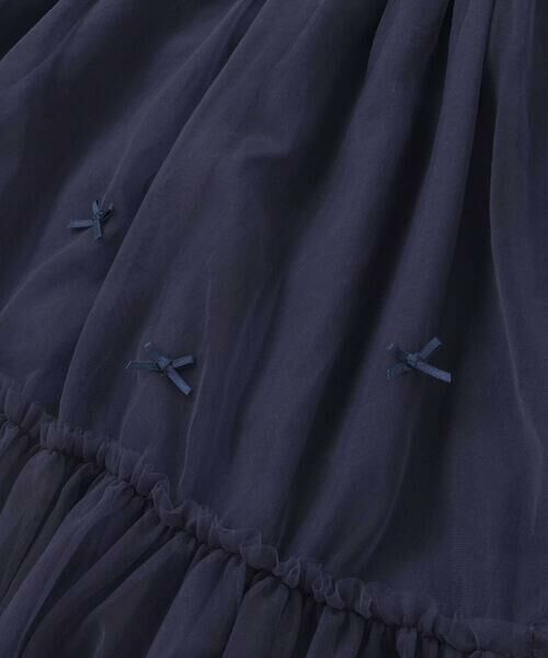 SLAP SLIP / スラップ スリップ ミニ丈・ひざ丈ワンピース | ハート音符刺しゅうオーガンジービッグカラーワンピース(80~130cm) | 詳細10