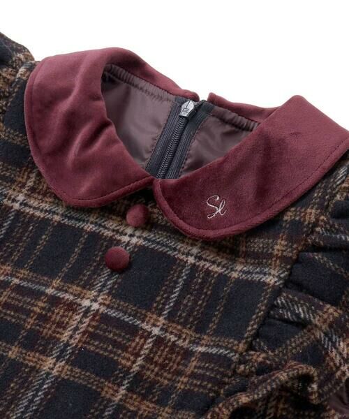 SLAP SLIP / スラップ スリップ ミニ丈・ひざ丈ワンピース | 【お揃い】襟付きタックスカートチェックジャンパースカート(90~130cm) | 詳細5