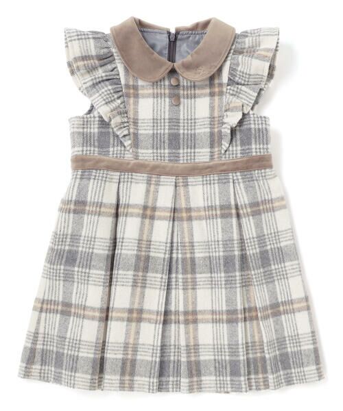 SLAP SLIP / スラップ スリップ ミニ丈・ひざ丈ワンピース | 【お揃い】襟付きタックスカートチェックジャンパースカート(90~130cm) | 詳細17