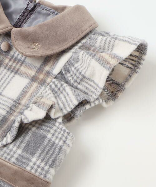 SLAP SLIP / スラップ スリップ ミニ丈・ひざ丈ワンピース | 【お揃い】襟付きタックスカートチェックジャンパースカート(90~130cm) | 詳細8