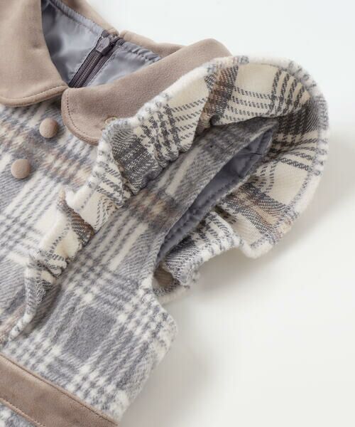 SLAP SLIP / スラップ スリップ ミニ丈・ひざ丈ワンピース | 【お揃い】襟付きタックスカートチェックジャンパースカート(90~130cm) | 詳細9