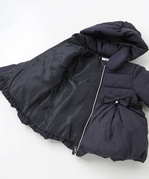 SLAP SLIP / スラップ スリップ ダウンジャケット・ベスト | フード付き腰リボンペプラムダウンコート(90~130cm) | 詳細12