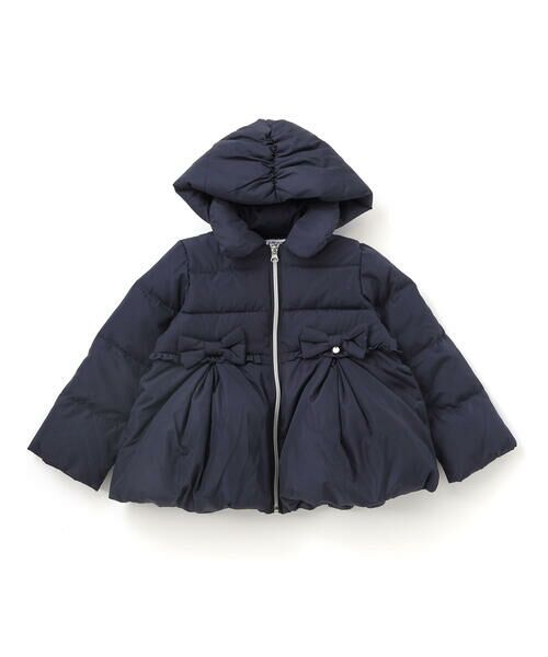 SLAP SLIP / スラップ スリップ ダウンジャケット・ベスト | フード付き腰リボンペプラムダウンコート(90~130cm) | 詳細3