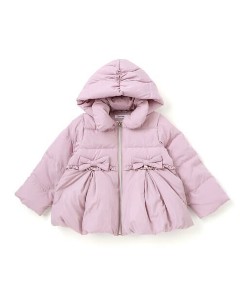 SLAP SLIP / スラップ スリップ ダウンジャケット・ベスト | フード付き腰リボンペプラムダウンコート(90~130cm) | 詳細18