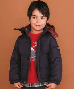 SLAP SLIP / スラップ スリップ ダウンジャケット・ベスト | フード付き表裏配色ダウンコート(90~130cm)