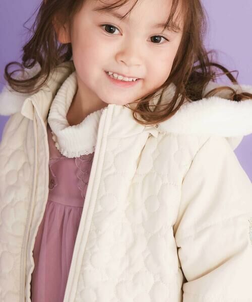 SLAP SLIP / スラップ スリップ ノーカラージャケット | ファー付きフードキルト中綿ジャケット(80~130cm) | 詳細7