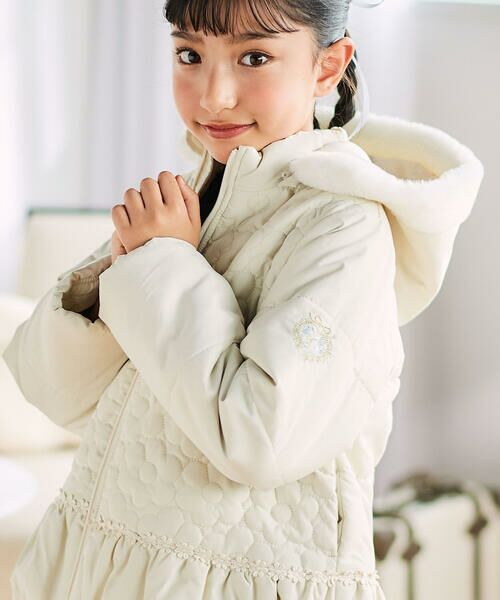 SLAP SLIP / スラップ スリップ ノーカラージャケット | ファー付きフードキルト中綿ジャケット(80~130cm) | 詳細12