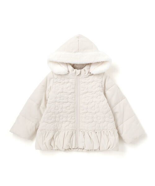 SLAP SLIP / スラップ スリップ ノーカラージャケット | ファー付きフードキルト中綿ジャケット(80~130cm) | 詳細3