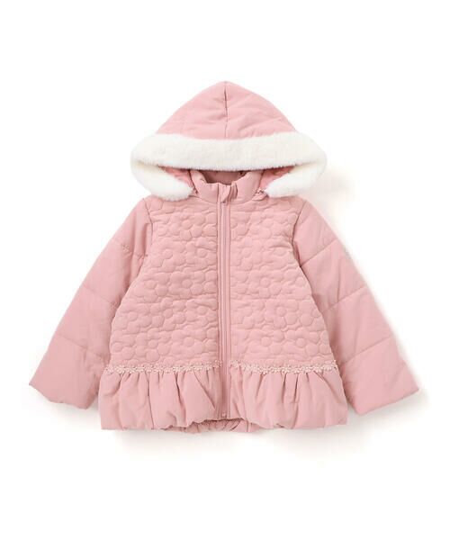 SLAP SLIP/スラップ スリップ ファー付きフードキルト中綿ジャケット(80~130cm) ピンク 90cm SLAP SLIP/スラップ スリップ ファー付きフードキルト中綿ジャケット(80~130cm) ピンク 90cm