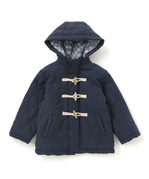 SLAP SLIP / スラップ スリップ ダウンジャケット・ベスト | キルトタフタ×チェックファーダッフルコート(80~130cm) | 詳細3