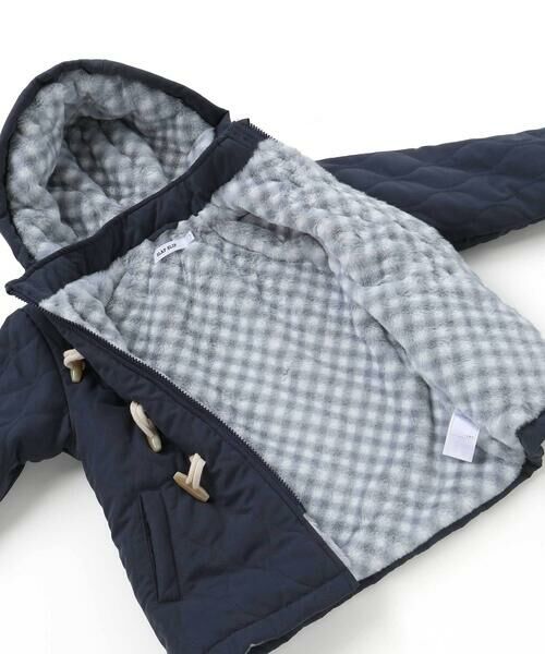 SLAP SLIP / スラップ スリップ ダウンジャケット・ベスト | キルトタフタ×チェックファーダッフルコート(80~130cm) | 詳細6