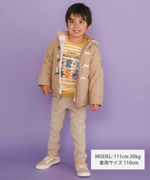 SLAP SLIP / スラップ スリップ ダウンジャケット・ベスト | キルトタフタ×チェックファーダッフルコート(80~130cm) | 詳細9