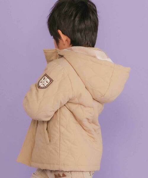 SLAP SLIP / スラップ スリップ ダウンジャケット・ベスト | キルトタフタ×チェックファーダッフルコート(80~130cm) | 詳細23