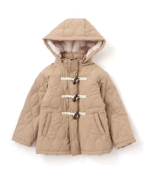 SLAP SLIP / スラップ スリップ ダウンジャケット・ベスト | キルトタフタ×チェックファーダッフルコート(80~130cm) | 詳細10