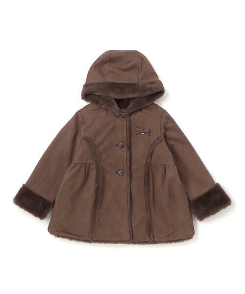 SLAP SLIP / スラップ スリップ その他アウター | リボン+チャームプリンセスラインムートンコート(90~130cm) | 詳細17