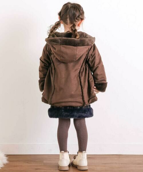 SLAP SLIP / スラップ スリップ その他アウター | リボン+チャームプリンセスラインムートンコート(90~130cm) | 詳細15