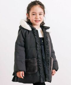 SLAP SLIP / スラップ スリップ ダウンジャケット・ベスト | ふわふわファーポケットフリルたっぷり中綿ロングコート(90〜130cm）