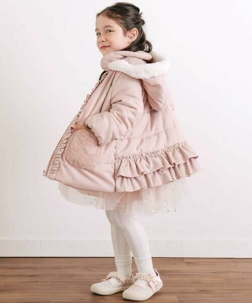 SLAP SLIP / スラップ スリップ ダウンジャケット・ベスト | ふわふわファーポケットフリルたっぷり中綿ロングコート(90〜130cm） | 詳細15