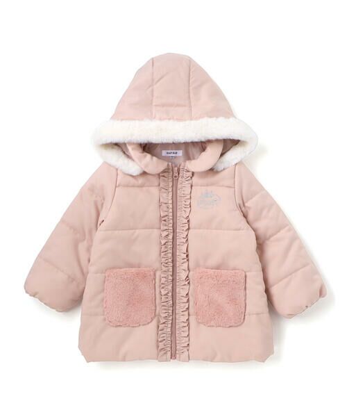 SLAP SLIP / スラップ スリップ ダウンジャケット・ベスト | ふわふわファーポケットフリルたっぷり中綿ロングコート(90〜130cm） | 詳細1