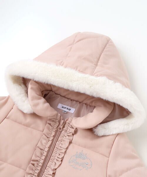 SLAP SLIP / スラップ スリップ ダウンジャケット・ベスト | ふわふわファーポケットフリルたっぷり中綿ロングコート(90〜130cm） | 詳細3