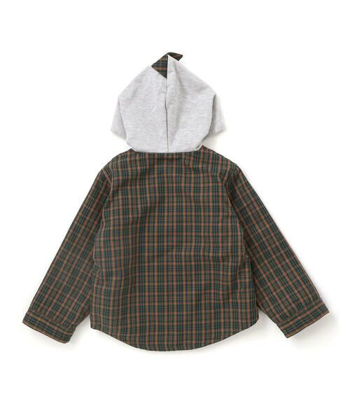 SLAP SLIP / スラップ スリップ ブルゾン | 【リバーシブル】ツンツン恐竜トサカフード付きチェックボアジャケット(80~130cm) | 詳細4