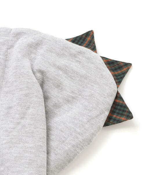 SLAP SLIP / スラップ スリップ ブルゾン | 【リバーシブル】ツンツン恐竜トサカフード付きチェックボアジャケット(80~130cm) | 詳細8