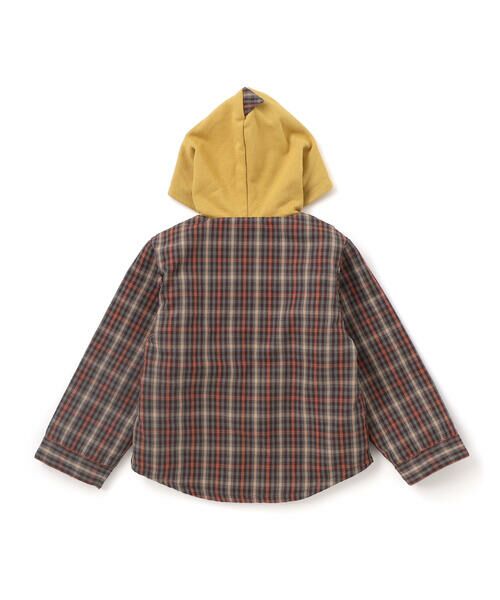 SLAP SLIP / スラップ スリップ ブルゾン | 【リバーシブル】ツンツン恐竜トサカフード付きチェックボアジャケット(80~130cm) | 詳細13