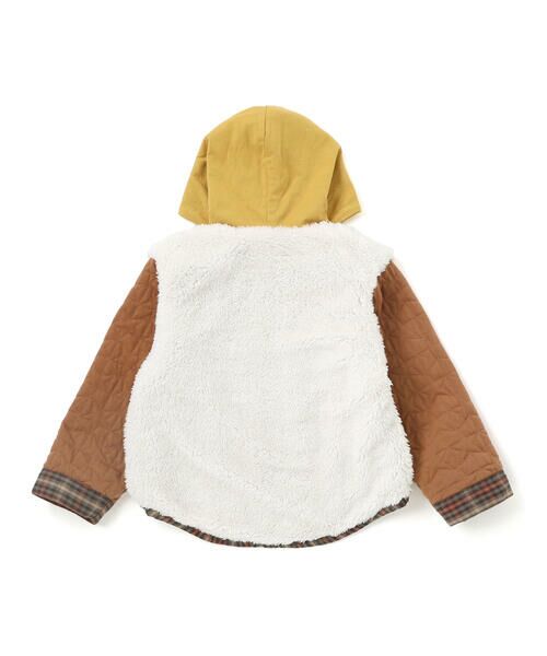 SLAP SLIP / スラップ スリップ ブルゾン | 【リバーシブル】ツンツン恐竜トサカフード付きチェックボアジャケット(80~130cm) | 詳細15