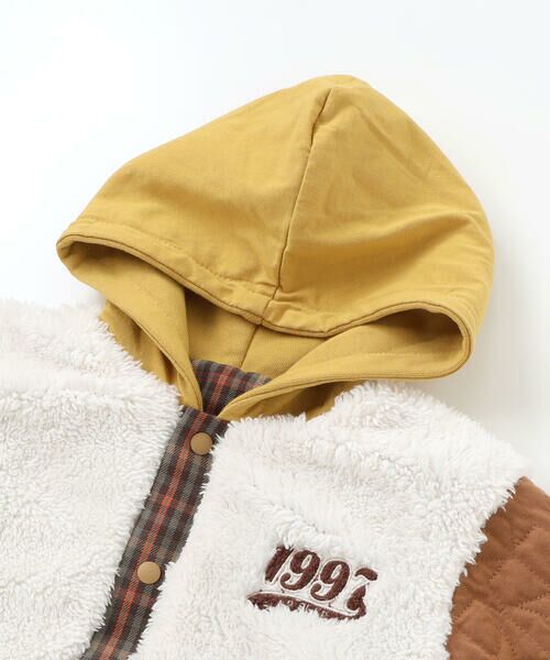 SLAP SLIP / スラップ スリップ ブルゾン | 【リバーシブル】ツンツン恐竜トサカフード付きチェックボアジャケット(80~130cm) | 詳細23