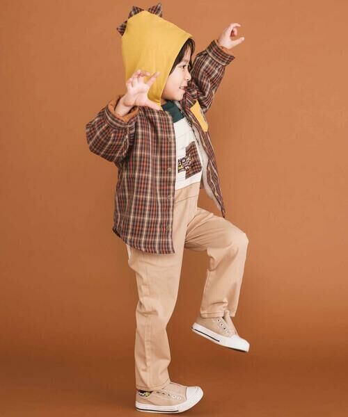 SLAP SLIP / スラップ スリップ ブルゾン | 【リバーシブル】ツンツン恐竜トサカフード付きチェックボアジャケット(80~130cm) | 詳細28