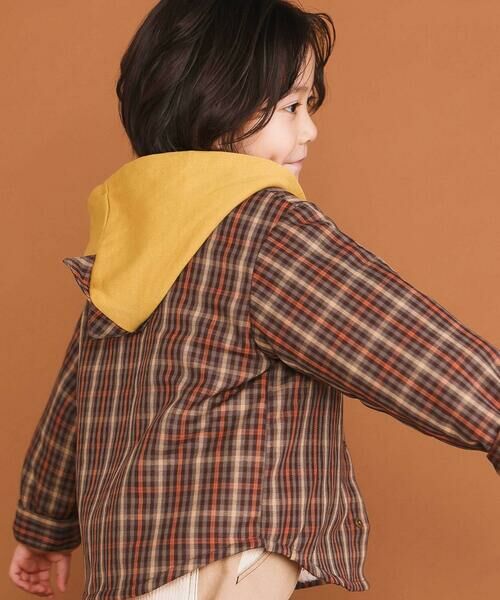 SLAP SLIP / スラップ スリップ ブルゾン | 【リバーシブル】ツンツン恐竜トサカフード付きチェックボアジャケット(80~130cm) | 詳細29