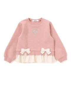 SLAP SLIP / スラップ スリップ スウェット | ハート柄コーデュロイ切り替えトレーナー(80~130cm)