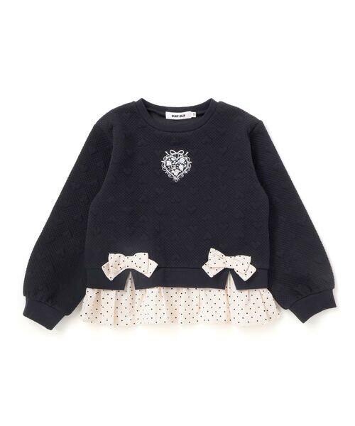 SLAP SLIP / スラップ スリップ スウェット | ハート柄コーデュロイ切り替えトレーナー(80~130cm) | 詳細6
