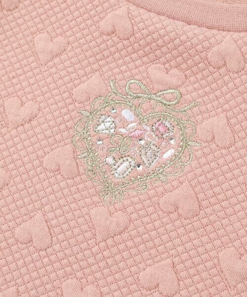 SLAP SLIP / スラップ スリップ スウェット | ハート柄コーデュロイ切り替えトレーナー(80~130cm) | 詳細12